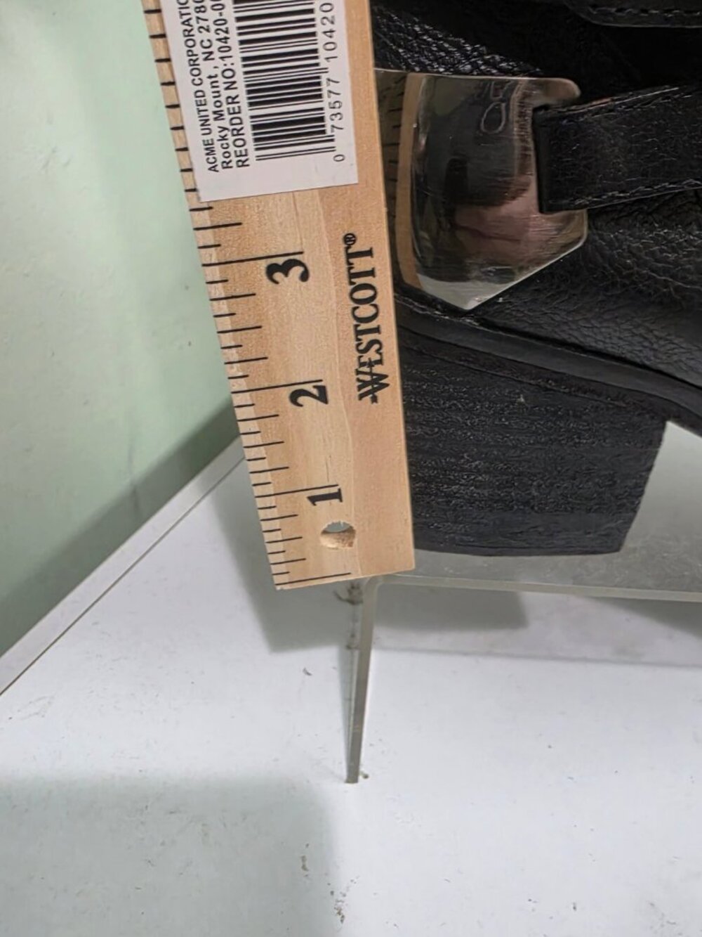 Donald Pliner Black Leather Knee-High Boots with Studded Detail - Picture 5 of 11